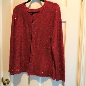 BRAND NEW DANA BUCHMAN - Gorgeous Holiday Cardigan Sweater Jacket Size XL